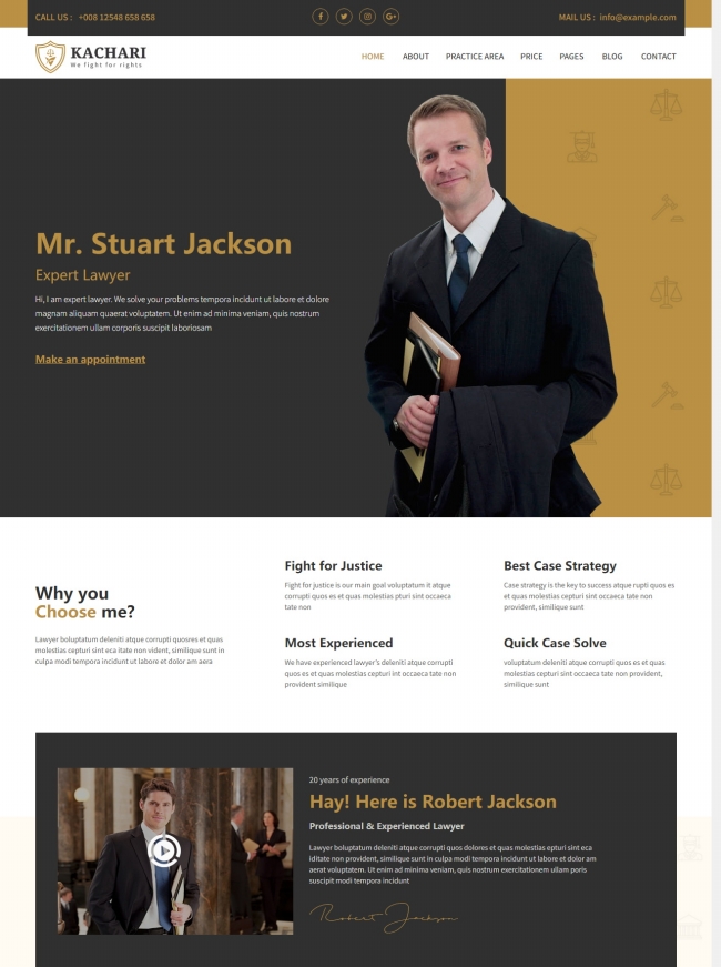 HTML5律师事务所宣传网站模板