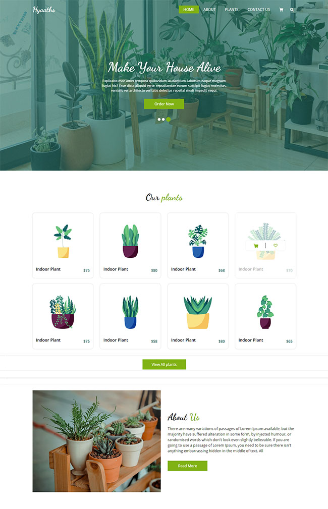 花草盆栽种植企业HTML5模板