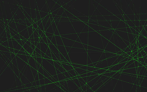 HTML5 Canvas绘制绿色激光射线动画特效
