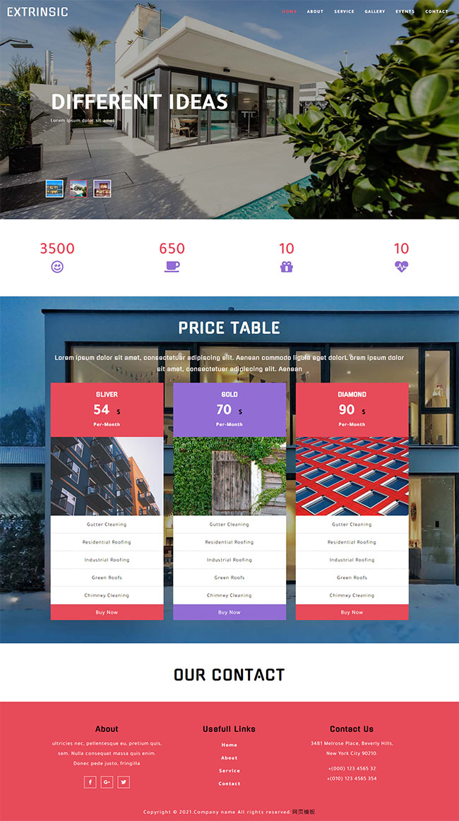 民宿房屋出租企业网站模板