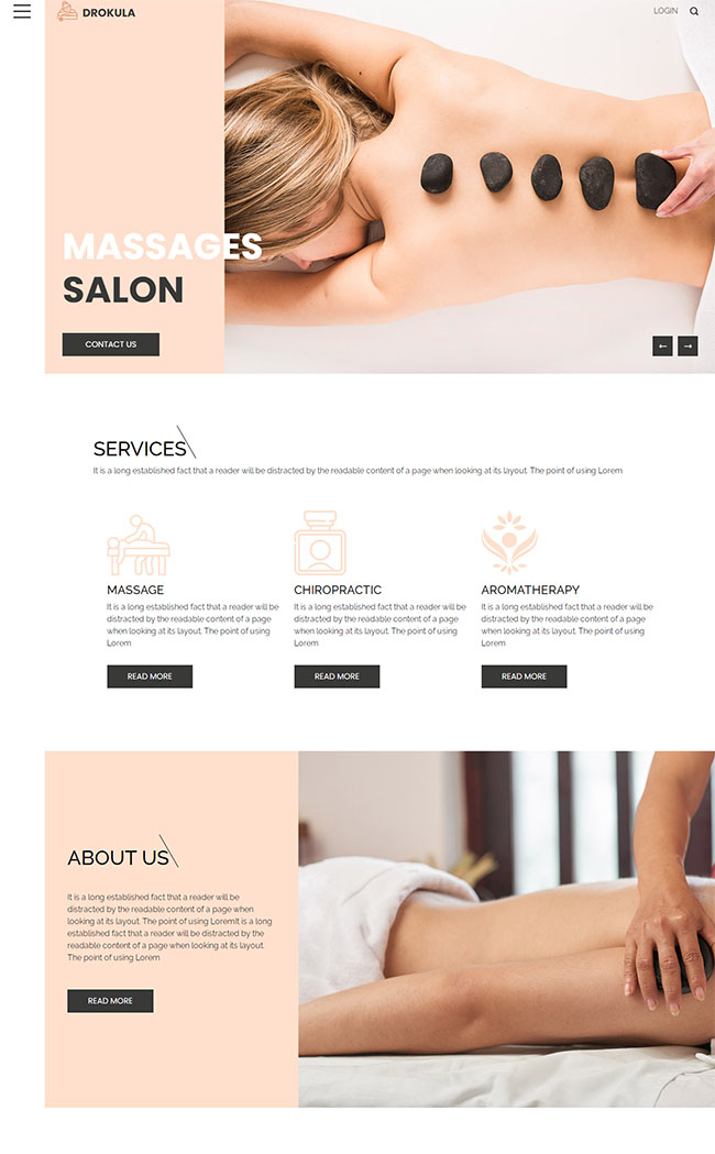spa按摩美容企业网站模板